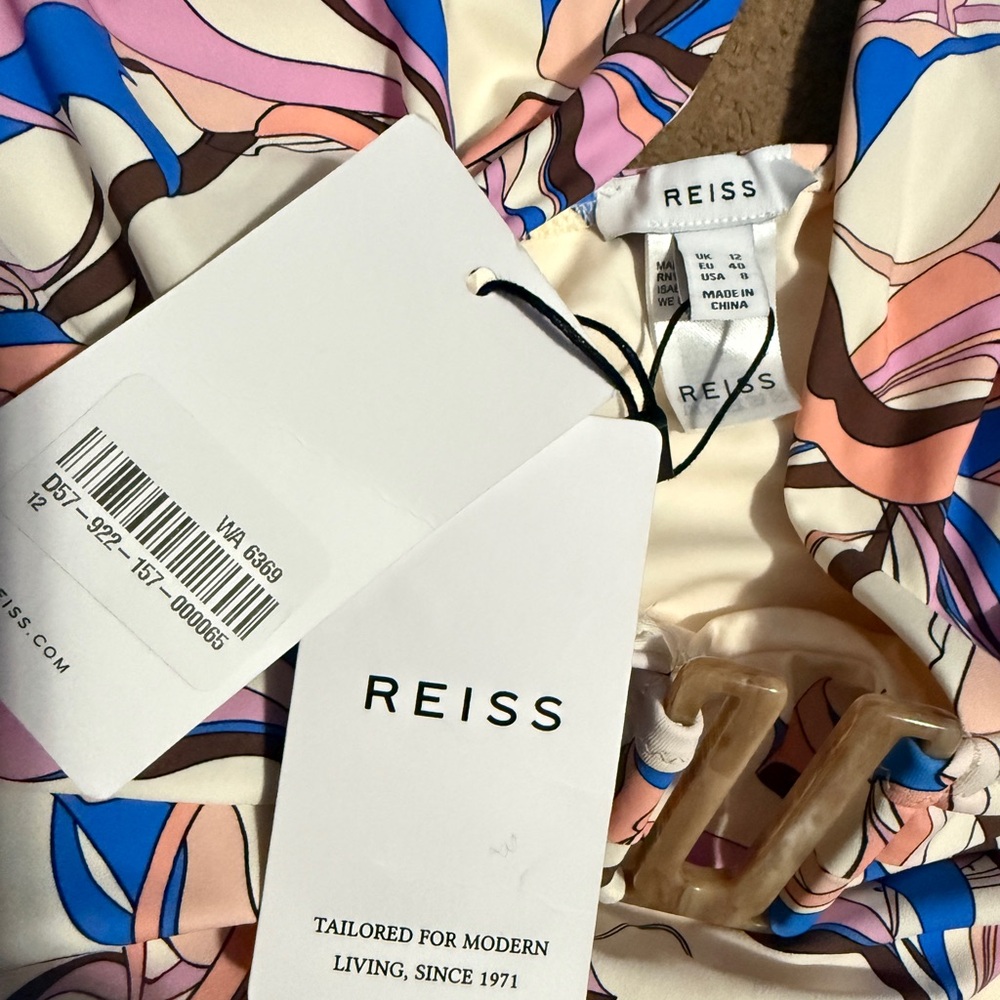 NWT Reiss Multicolor Abstract Swimsuit - Picture 3 of 5